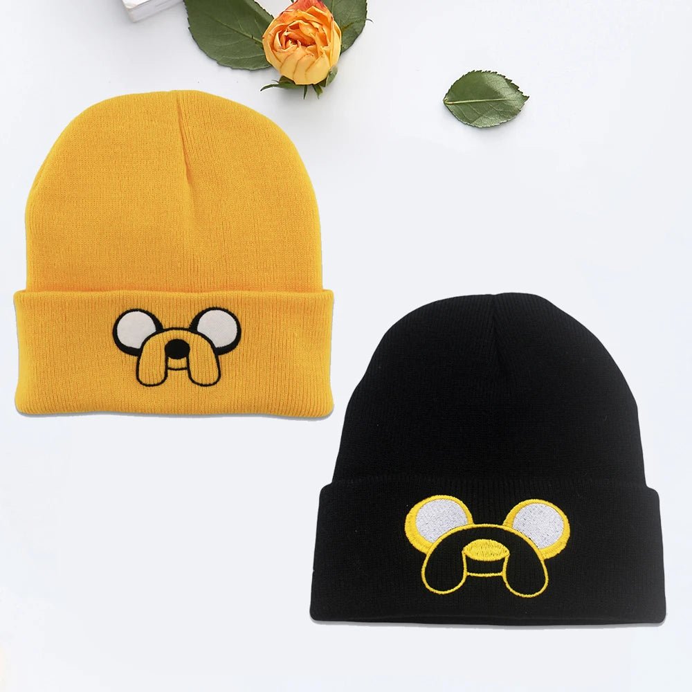 Cute Puppy Pattern Embroidered Knitted Hat, Yellow Ear Protection Hat, Versatile Warm Hat For Autumn and Winter TINMICO 1Pcs - TINMICO