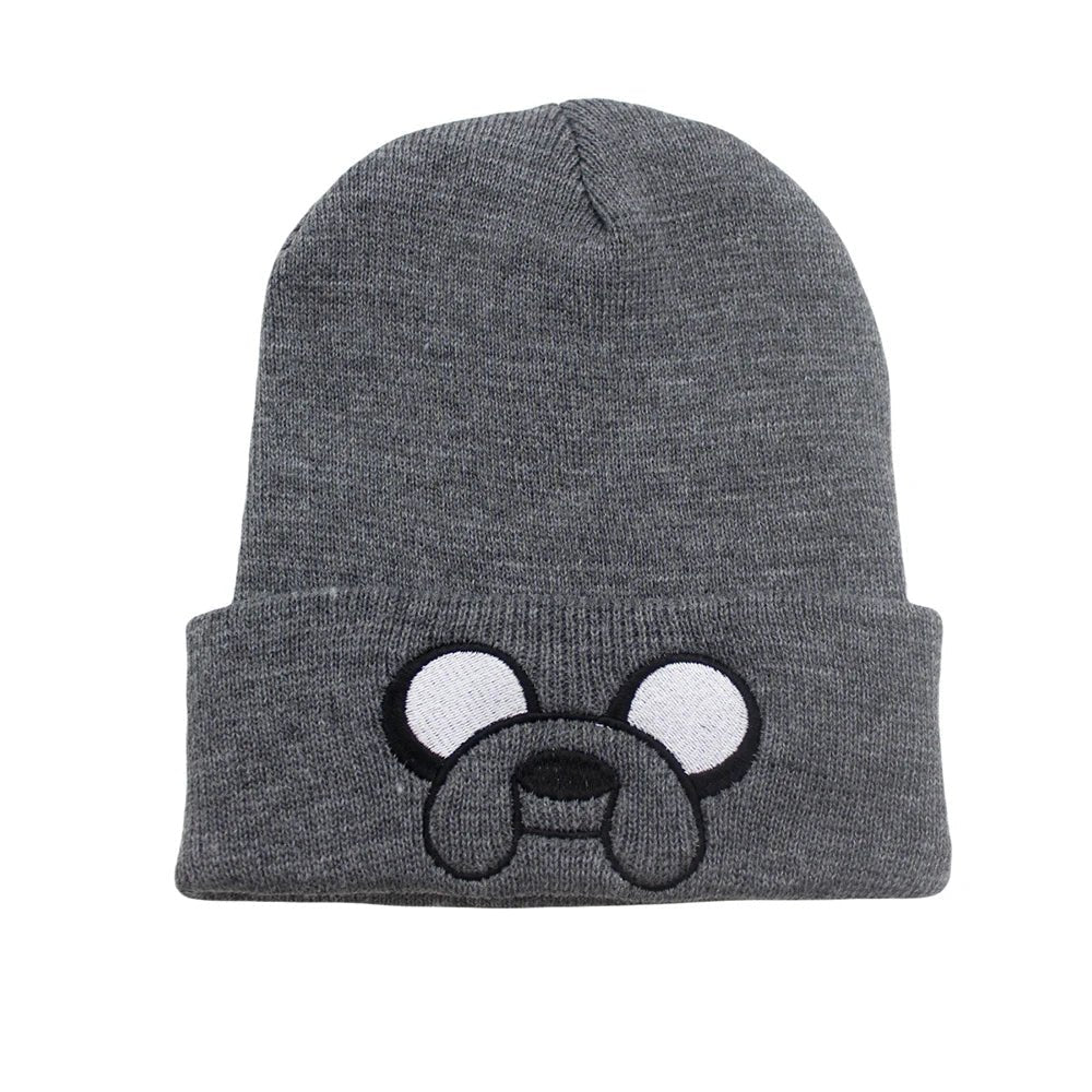 Cute Puppy Pattern Embroidered Knitted Hat, Yellow Ear Protection Hat, Versatile Warm Hat For Autumn and Winter TINMICO 1Pcs - TINMICO