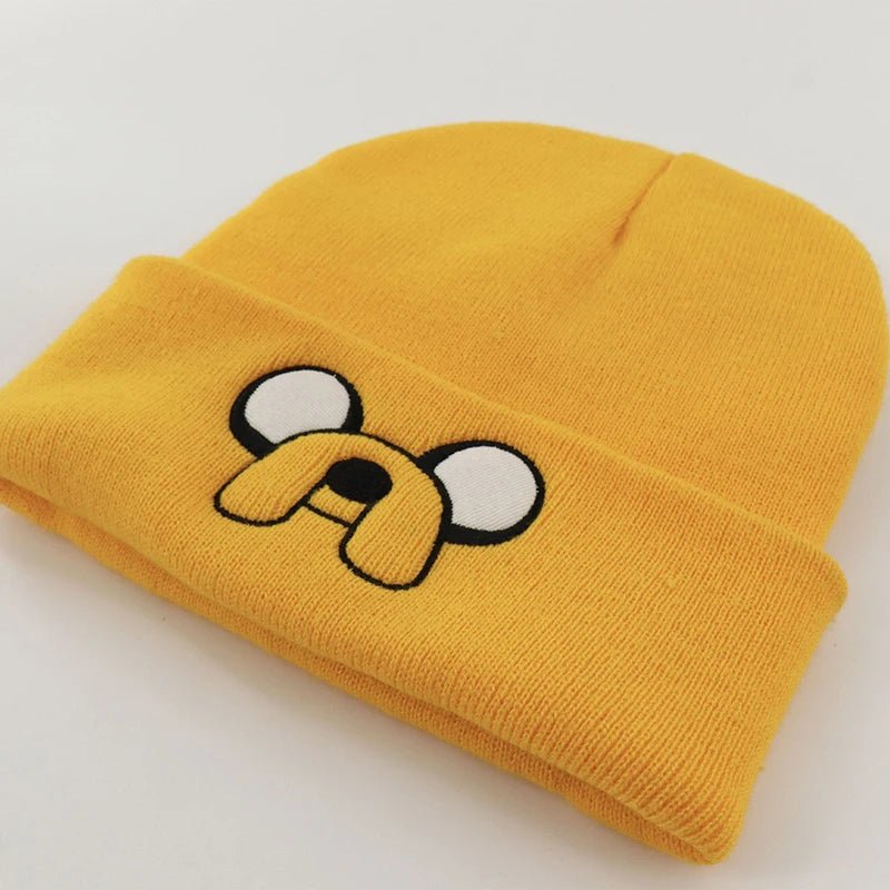 Cute Puppy Pattern Embroidered Knitted Hat, Yellow Ear Protection Hat, Versatile Warm Hat For Autumn and Winter TINMICO 1Pcs - TINMICO