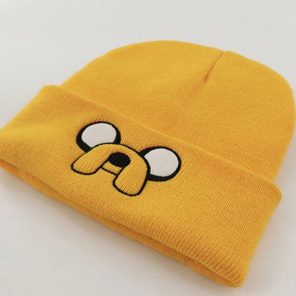 Cute Puppy Pattern Embroidered Knitted Hat, Yellow Ear Protection Hat, Versatile Warm Hat For Autumn and Winter TINMICO 1Pcs - TINMICO