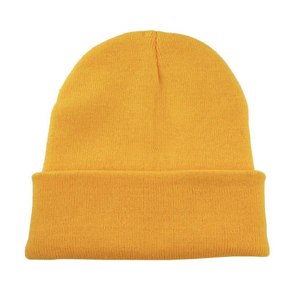 Cute Puppy Pattern Embroidered Knitted Hat, Yellow Ear Protection Hat, Versatile Warm Hat For Autumn and Winter TINMICO 1Pcs - TINMICO