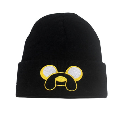 Cute Puppy Pattern Embroidered Knitted Hat, Yellow Ear Protection Hat, Versatile Warm Hat For Autumn and Winter TINMICO 1Pcs - TINMICO
