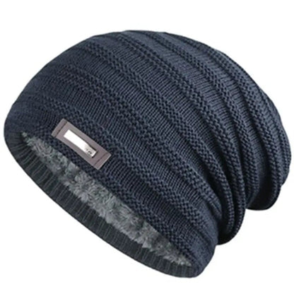 Fashion Winter Cap Unisex Fur Lined Beanie Hat Keep Warm Winter Hat Thick Soft Stretch Hat For Men And Women | TINMICo - TINMICO