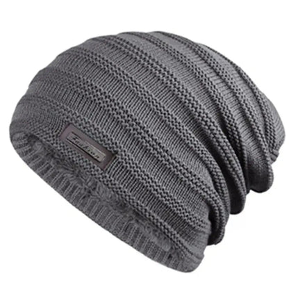 Fashion Winter Cap Unisex Fur Lined Beanie Hat Keep Warm Winter Hat Thick Soft Stretch Hat For Men And Women | TINMICo - TINMICO