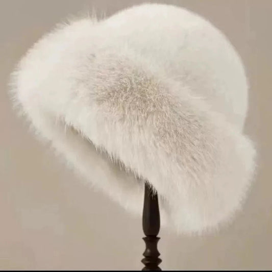 Fluffy Fur Bucket Hat For Women Plush Fisherman Hat Warm Women's Winter Hat Thicken Cold Snowy Day Chrismas Gifts | TINMICO - TINMICO