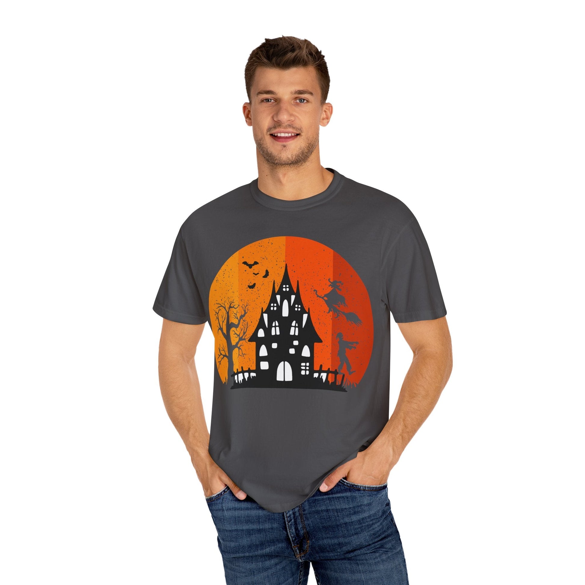 Halloween Themed Unisex T-Shirt, Spooky Shirt, Fall Apparel, Harvest Festival Top, Trick or Treat Tee, Ghostly Design Shirt - TINMICO