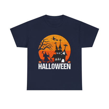 Halloween Unisex Heavy Cotton Tee, Spooky Graphic T-Shirt, Fall Fashion, October Celebrations, Halloween Costume Tee, Gift for [...] - TINMICO
