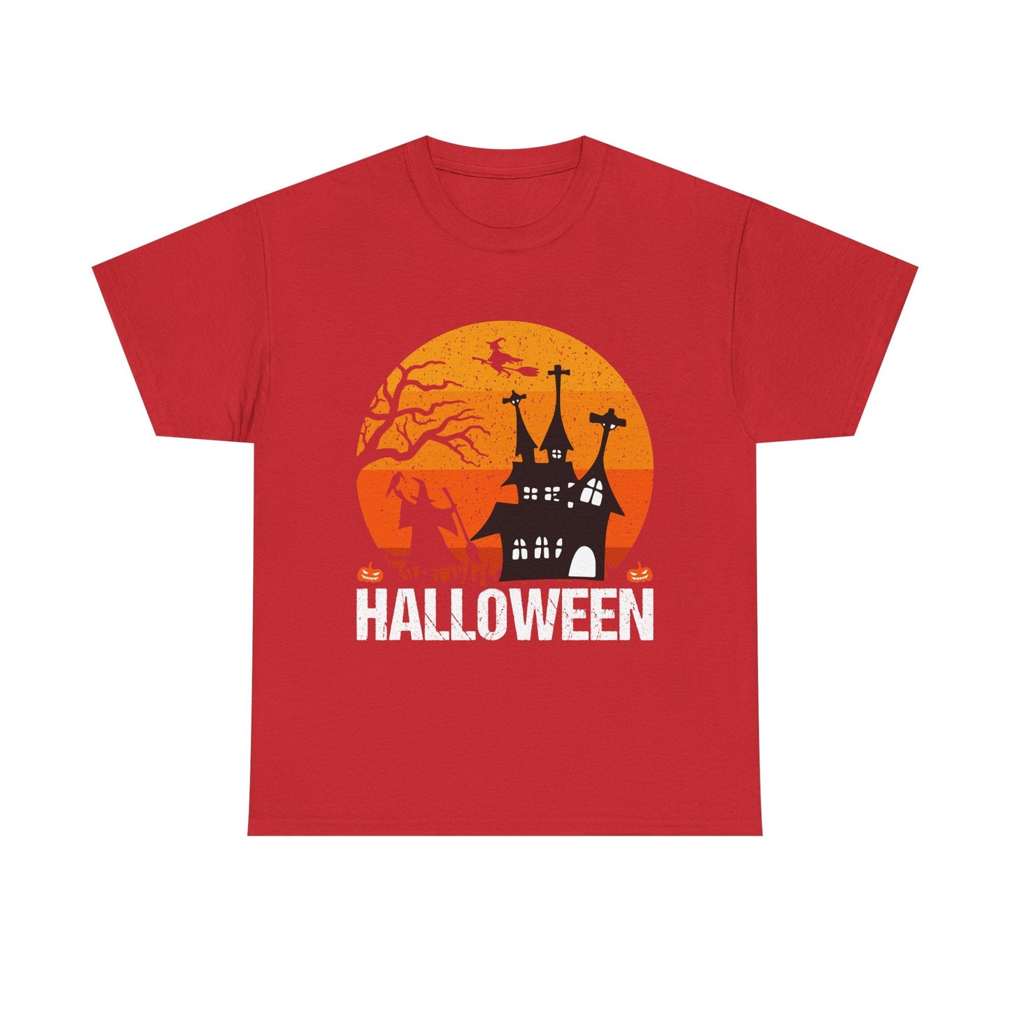 Halloween Unisex Heavy Cotton Tee, Spooky Graphic T-Shirt, Fall Fashion, October Celebrations, Halloween Costume Tee, Gift for [...] - TINMICO