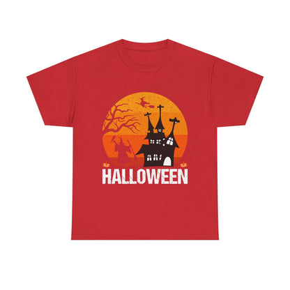 Halloween Unisex Heavy Cotton Tee, Spooky Graphic T-Shirt, Fall Fashion, October Celebrations, Halloween Costume Tee, Gift for [...] - TINMICO