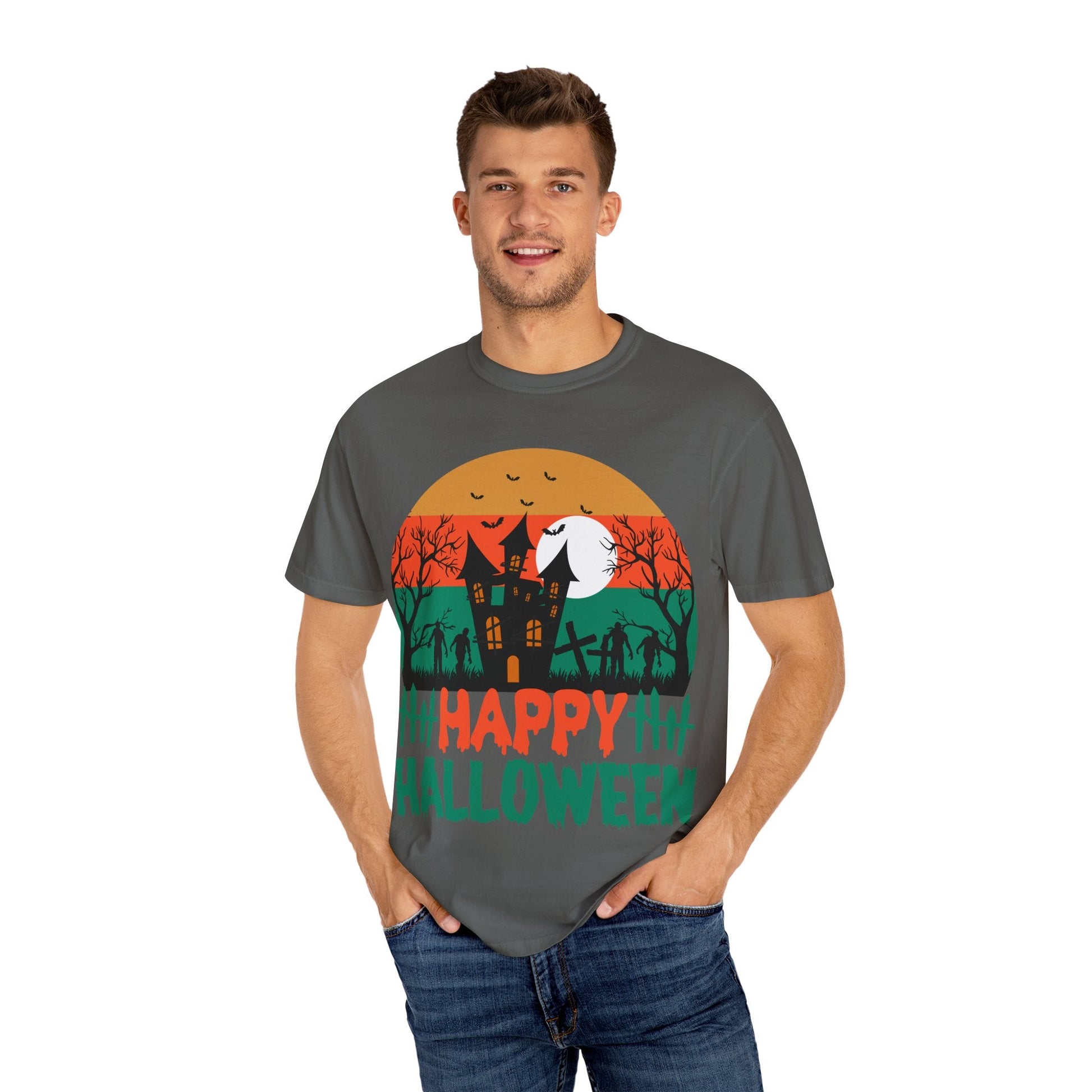 Halloween Unisex T-shirt, Spooky Tee for Fall Celebrations, Halloween Costume, Matching Family Shirt, Autumn Wardrobe Essential - TINMICO