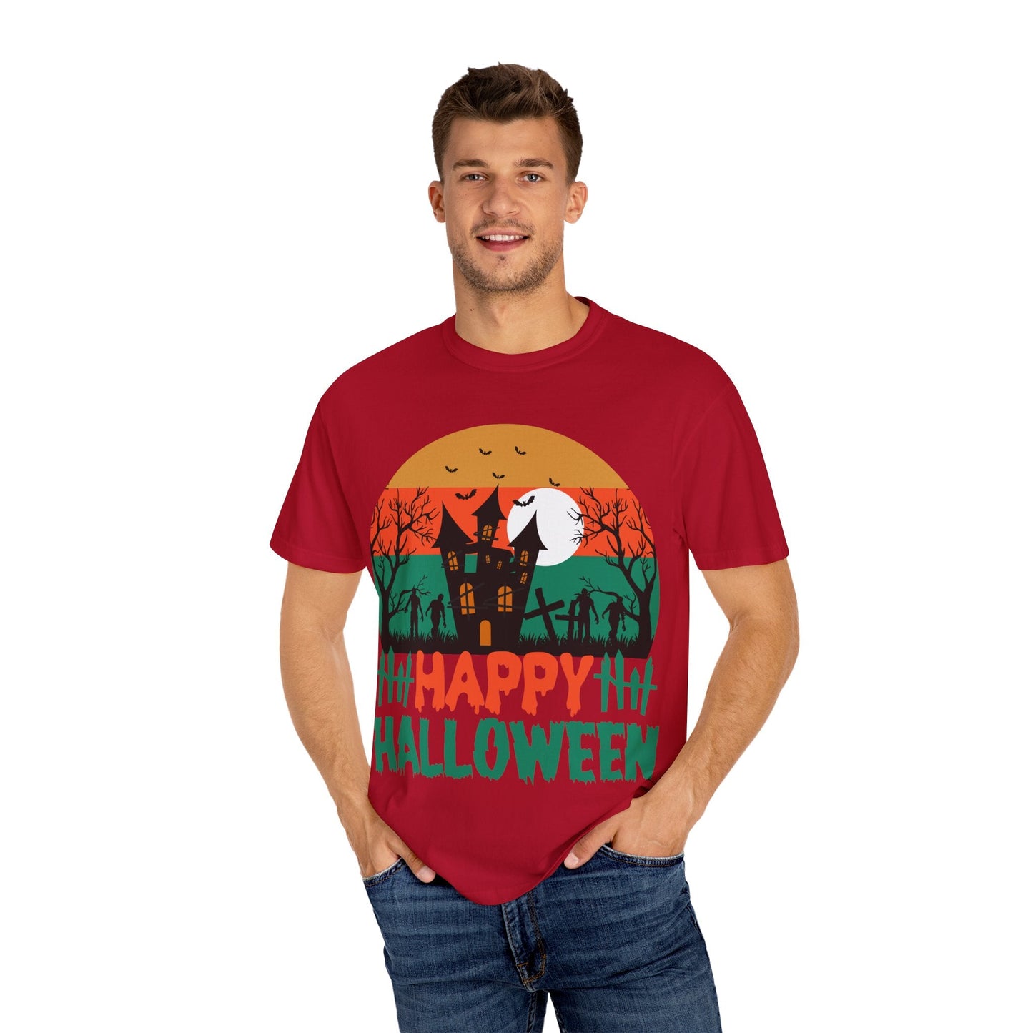 Halloween Unisex T-shirt, Spooky Tee for Fall Celebrations, Halloween Costume, Matching Family Shirt, Autumn Wardrobe Essential - TINMICO