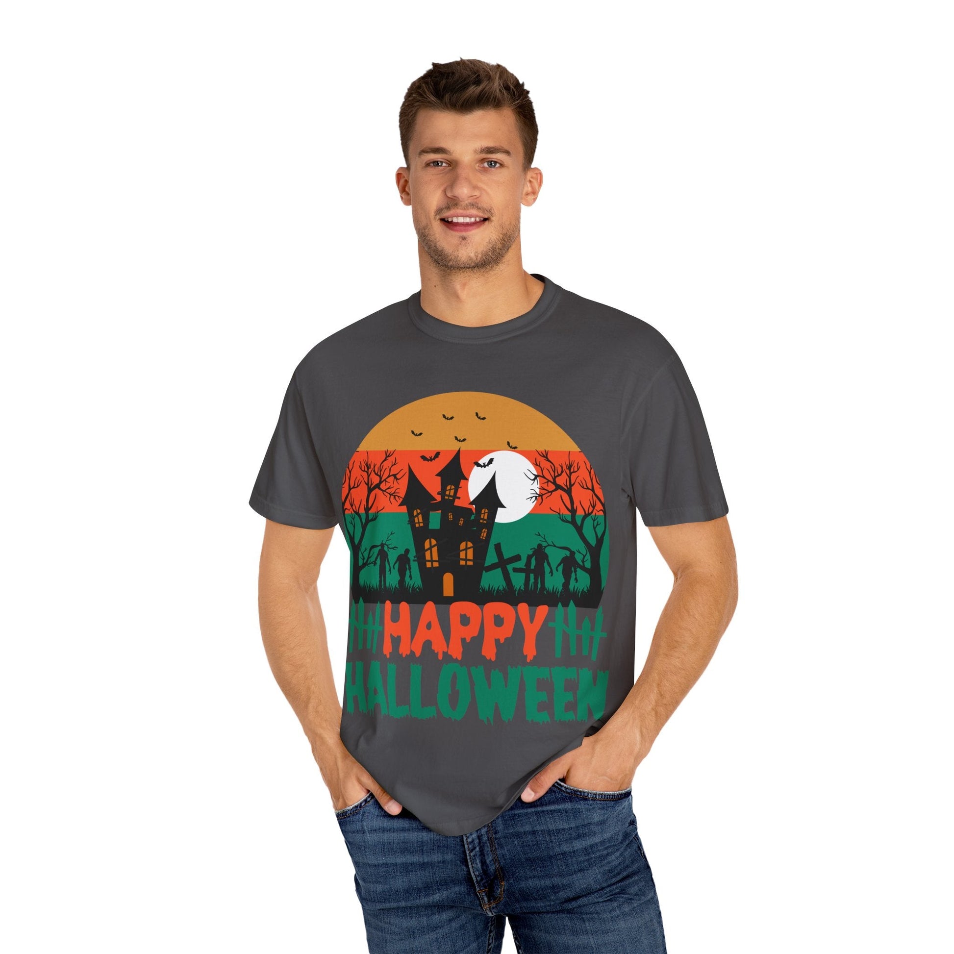 Halloween Unisex T-shirt, Spooky Tee for Fall Celebrations, Halloween Costume, Matching Family Shirt, Autumn Wardrobe Essential - TINMICO