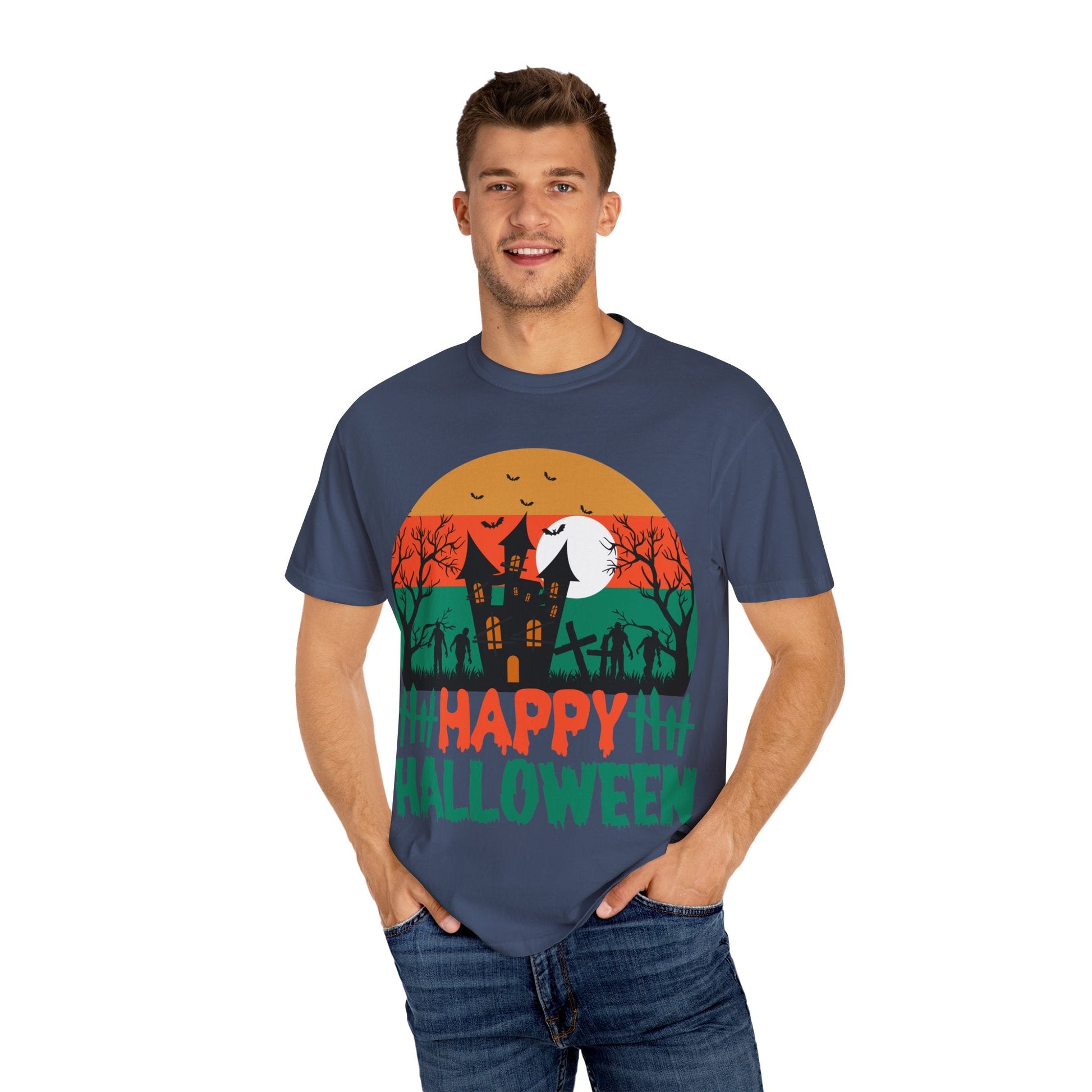 Halloween Unisex T-shirt, Spooky Tee for Fall Celebrations, Halloween Costume, Matching Family Shirt, Autumn Wardrobe Essential - TINMICO