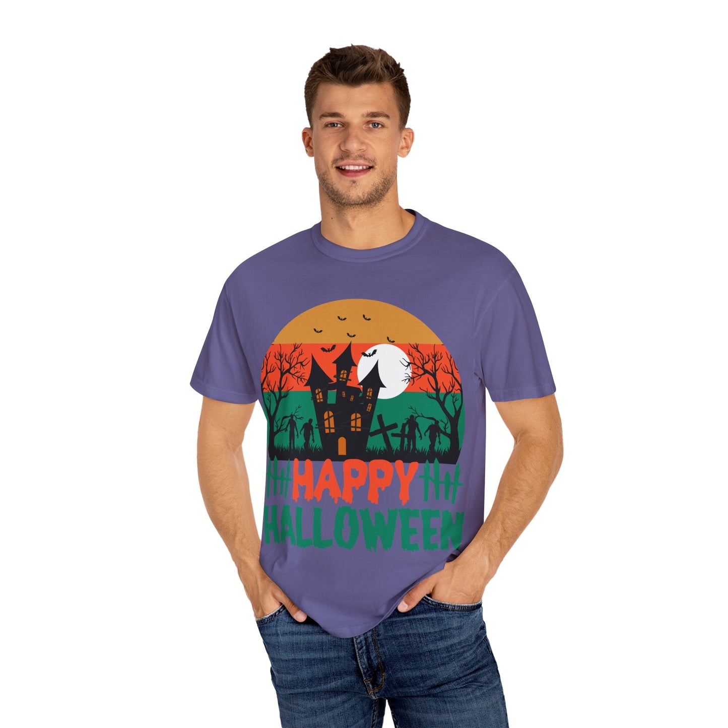 Halloween Unisex T-shirt, Spooky Tee for Fall Celebrations, Halloween Costume, Matching Family Shirt, Autumn Wardrobe Essential - TINMICO