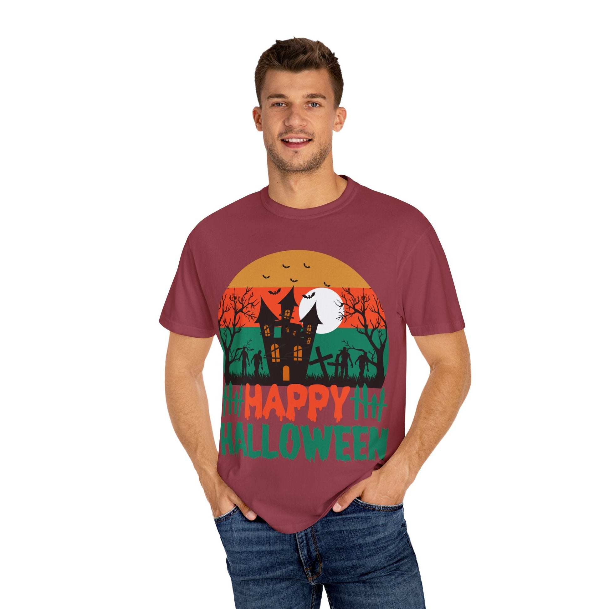 Halloween Unisex T-shirt, Spooky Tee for Fall Celebrations, Halloween Costume, Matching Family Shirt, Autumn Wardrobe Essential - TINMICO