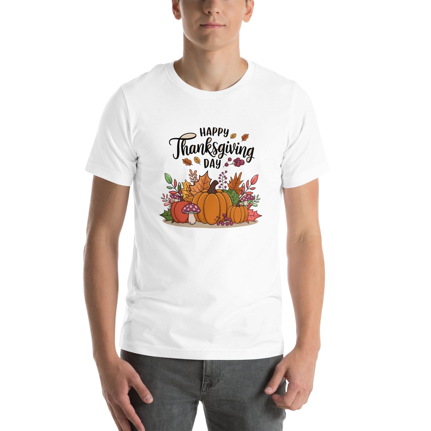 Happy Thanksgiving Shirt, Happy Thanksgiving Turkey Shirt, Pumpkin Season Shirt, Thanksgiving Sweatshirt,Unisex t-shirt - TINMICO