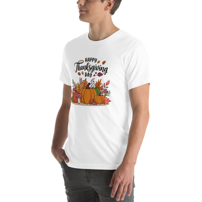 Happy Thanksgiving Shirt, Happy Thanksgiving Turkey Shirt, Pumpkin Season Shirt, Thanksgiving Sweatshirt,Unisex t-shirt - TINMICO