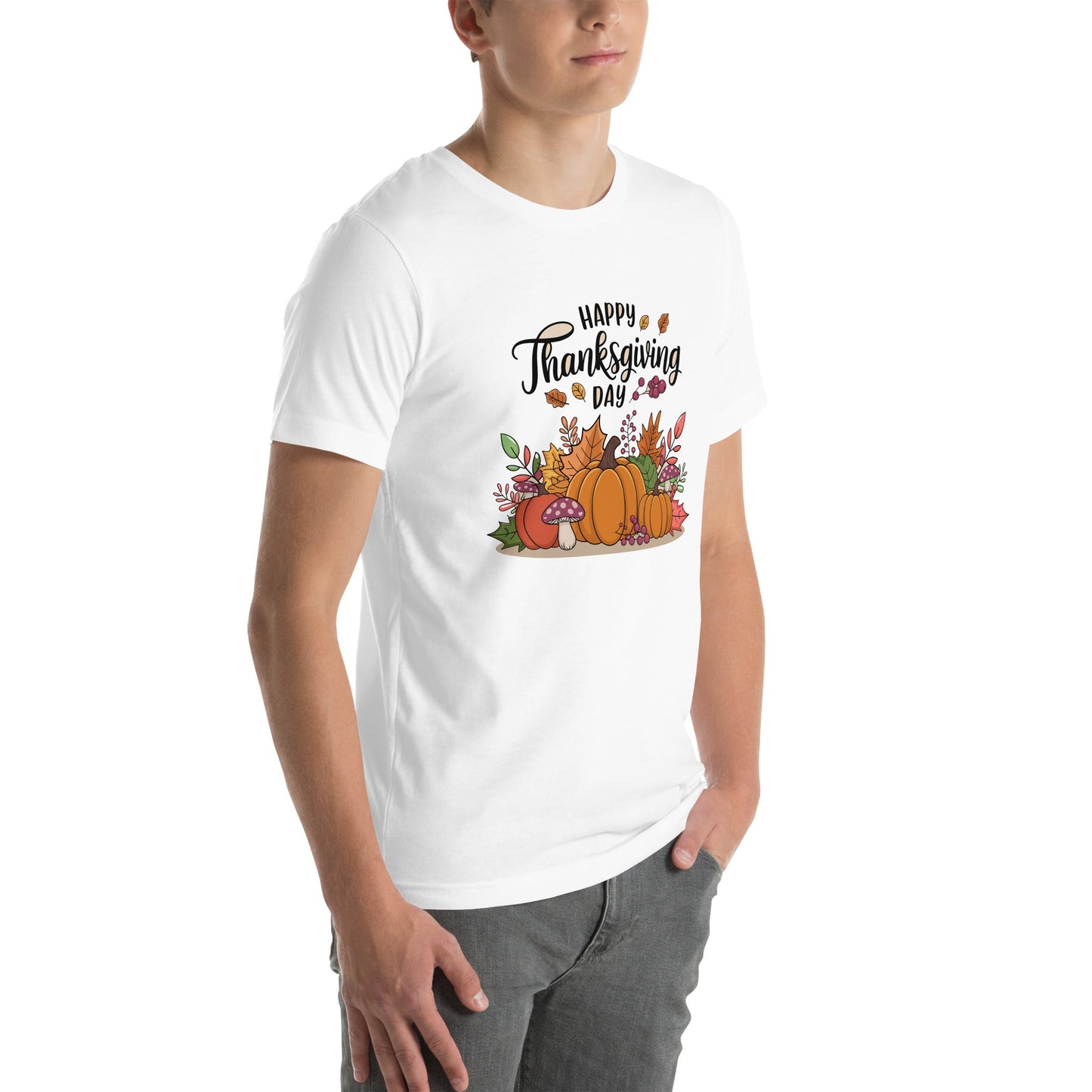 Happy Thanksgiving Shirt, Happy Thanksgiving Turkey Shirt, Pumpkin Season Shirt, Thanksgiving Sweatshirt,Unisex t-shirt - TINMICO