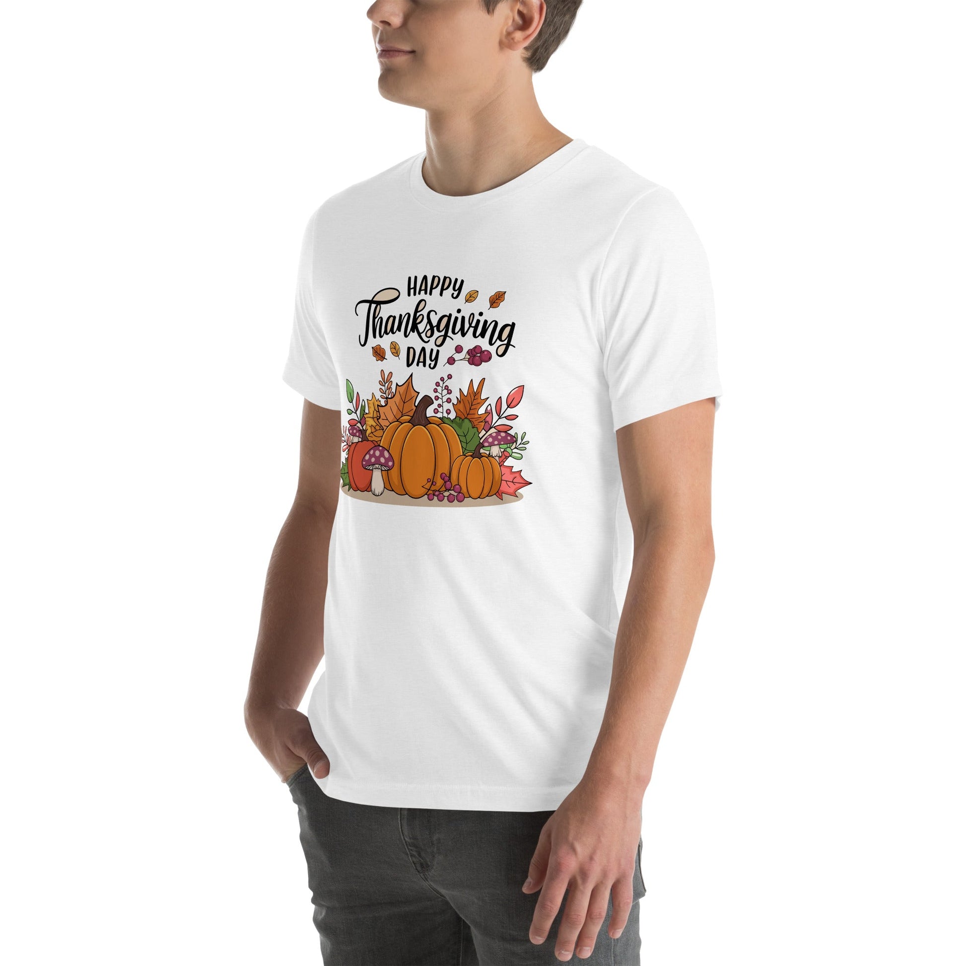 Happy Thanksgiving Shirt, Happy Thanksgiving Turkey Shirt, Pumpkin Season Shirt, Thanksgiving Sweatshirt,Unisex t-shirt - TINMICO