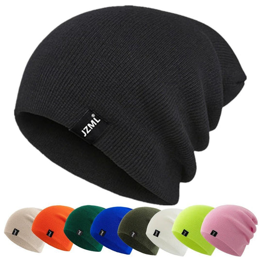 Hat Casual Multiple Colored Winter Knitted Hat Daily Life And Outdoor Beanie Cap,Unisex Letter Label Decor Beanie | TINMICO - TINMICO