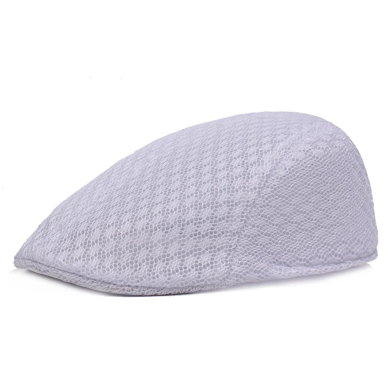 Hat Unisex Mesh Flat Caps Newsboy Style Fashion Breathable Summer Hat for Women Men Caps New Summer Casual Beret | TINMICO - TINMICO
