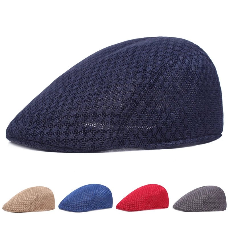 Hat Unisex Mesh Flat Caps Newsboy Style Fashion Breathable Summer Hat for Women Men Caps New Summer Casual Beret | TINMICO - TINMICO