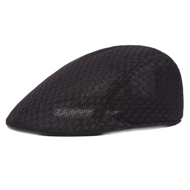 Hat Unisex Mesh Flat Caps Newsboy Style Fashion Breathable Summer Hat for Women Men Caps New Summer Casual Beret | TINMICO - TINMICO