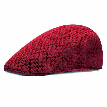 Hat Unisex Mesh Flat Caps Newsboy Style Fashion Breathable Summer Hat for Women Men Caps New Summer Casual Beret | TINMICO - TINMICO