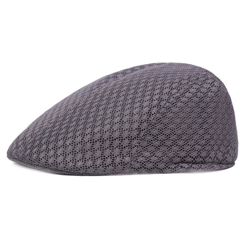 Hat Unisex Mesh Flat Caps Newsboy Style Fashion Breathable Summer Hat for Women Men Caps New Summer Casual Beret | TINMICO - TINMICO