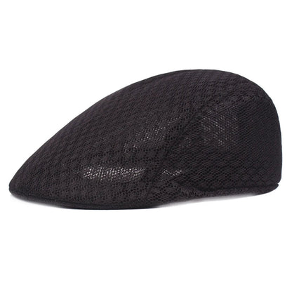 Hat Unisex Mesh Flat Caps Newsboy Style Fashion Breathable Summer Hat for Women Men Caps New Summer Casual Beret | TINMICO - TINMICO