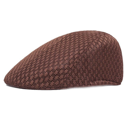 Hat Unisex Mesh Flat Caps Newsboy Style Fashion Breathable Summer Hat for Women Men Caps New Summer Casual Beret | TINMICO - TINMICO