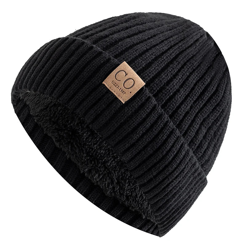 Hat Unisex Two-Tone Winter Hats , Fashion Warm Beanie Cap Casual Winter Knitted | TINMICO - TINMICO