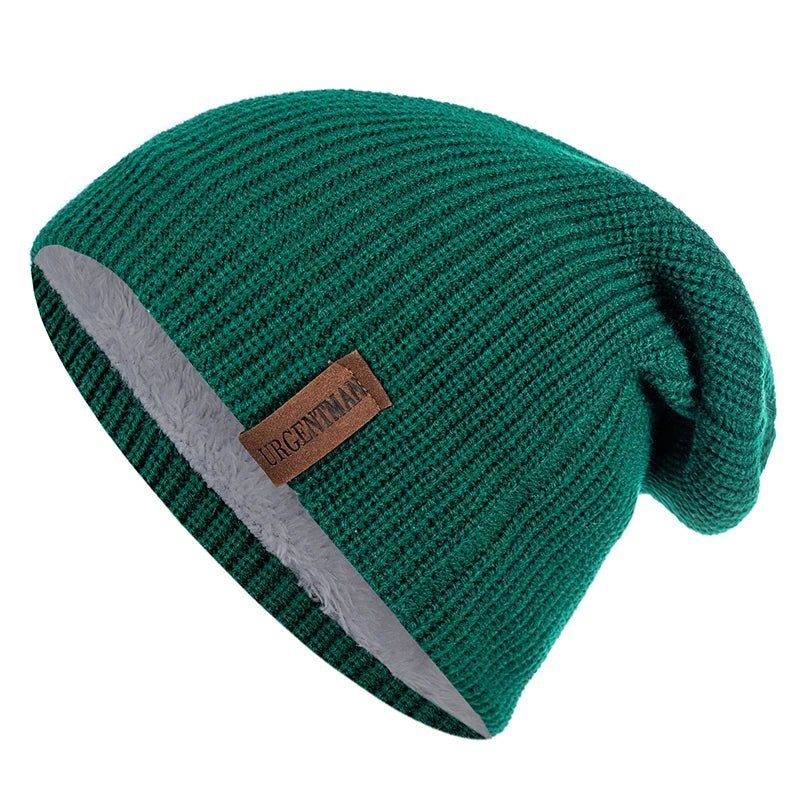 Hat Winter Hats For Men Women Keep Warm Knitted Hat Fashion Solid Ski Bonnet Cap Unisex Letter Beanie | TINMICo - TINMICO