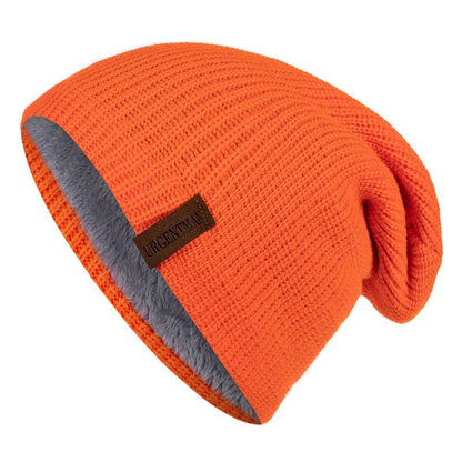 Hat Winter Hats For Men Women Keep Warm Knitted Hat Fashion Solid Ski Bonnet Cap Unisex Letter Beanie | TINMICo - TINMICO