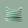 Hat Women Winter Streetwear Harajuku Beanie Little Devil Striped Knitted Cute Cat Ears Cap | TINMICO - TINMICO