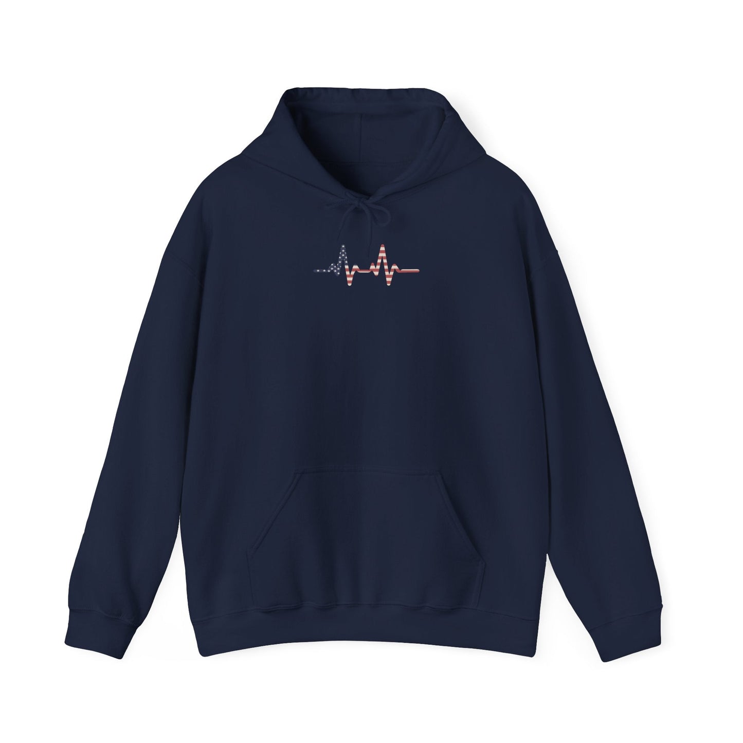 Heartbeat Design Unisex Heavy Blend Hooded Sweatshirt, Comfortable Sweatshirt, Casual Wear, Gift for Healthcare Workers, Pulse Rate - TINMICO