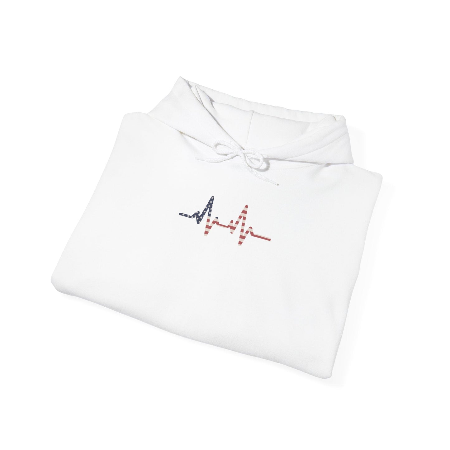 Heartbeat Design Unisex Heavy Blend Hooded Sweatshirt, Comfortable Sweatshirt, Casual Wear, Gift for Healthcare Workers, Pulse Rate - TINMICO