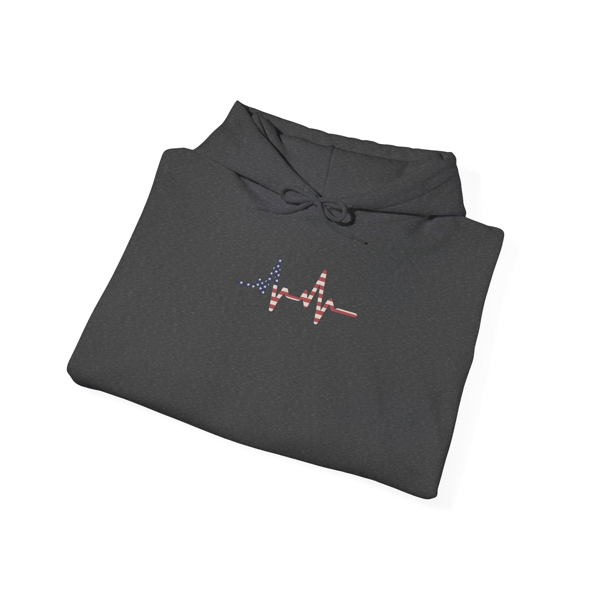 Heartbeat Design Unisex Heavy Blend Hooded Sweatshirt, Comfortable Sweatshirt, Casual Wear, Gift for Healthcare Workers, Pulse Rate - TINMICO