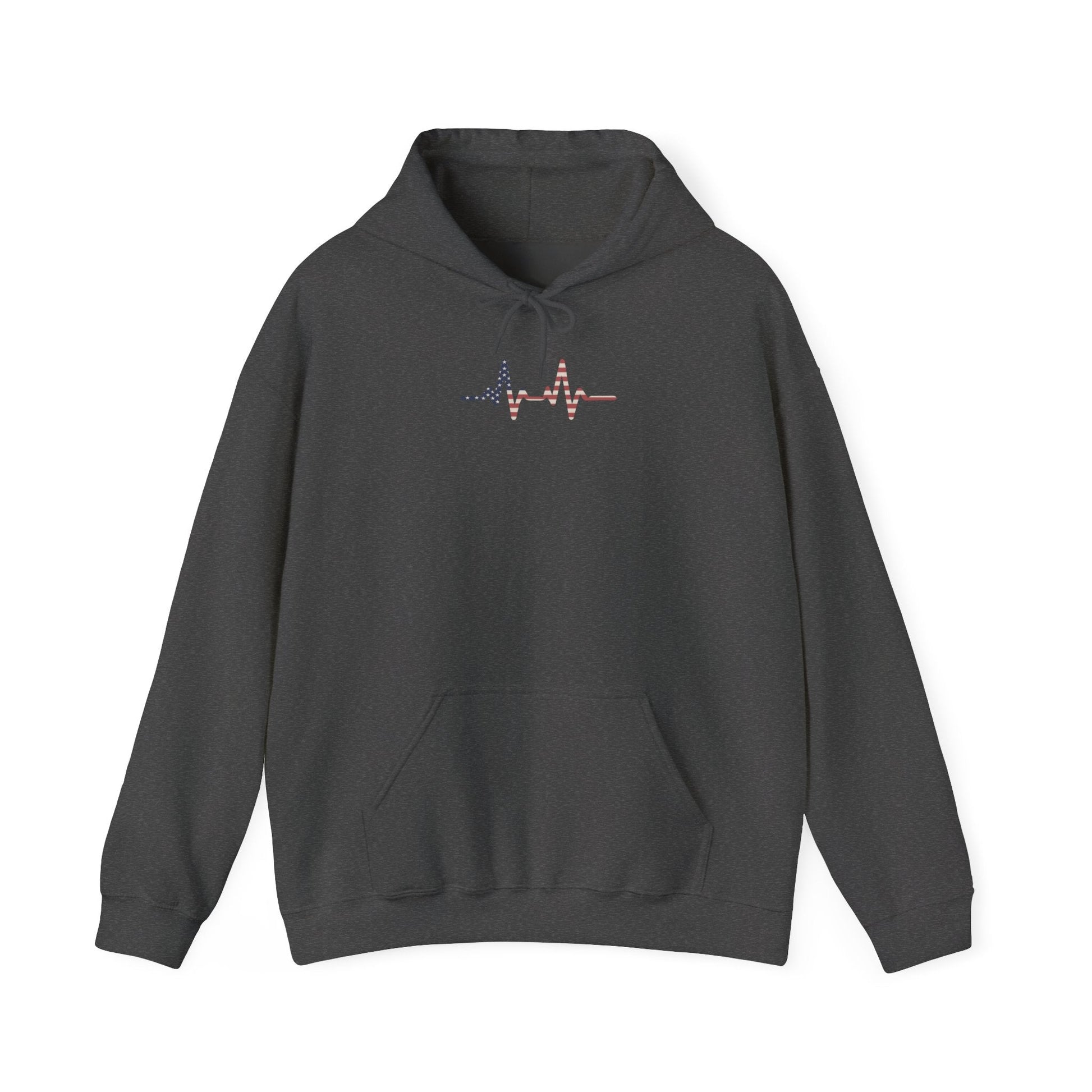 Heartbeat Design Unisex Heavy Blend Hooded Sweatshirt, Comfortable Sweatshirt, Casual Wear, Gift for Healthcare Workers, Pulse Rate - TINMICO