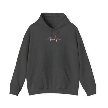 Heartbeat Design Unisex Heavy Blend Hooded Sweatshirt, Comfortable Sweatshirt, Casual Wear, Gift for Healthcare Workers, Pulse Rate - TINMICO