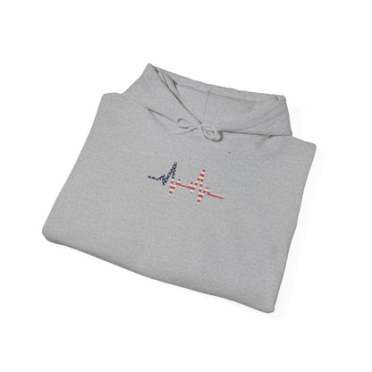 Heartbeat Design Unisex Heavy Blend Hooded Sweatshirt, Comfortable Sweatshirt, Casual Wear, Gift for Healthcare Workers, Pulse Rate - TINMICO