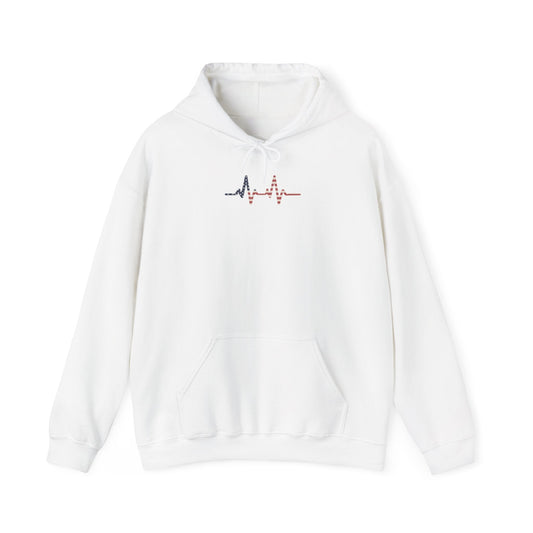 Heartbeat Design Unisex Heavy Blend Hooded Sweatshirt, Comfortable Sweatshirt, Casual Wear, Gift for Healthcare Workers, Pulse Rate - TINMICO