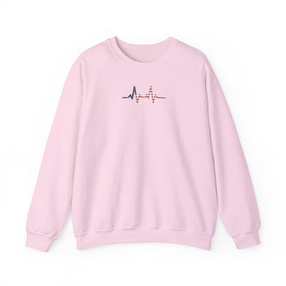 Heartbeat ECG Unisex Sweatshirt, Cozy Crewneck for Medical Professionals, Gift for Nurses, Heart Health Awareness, Casual Fall Wear - TINMICO