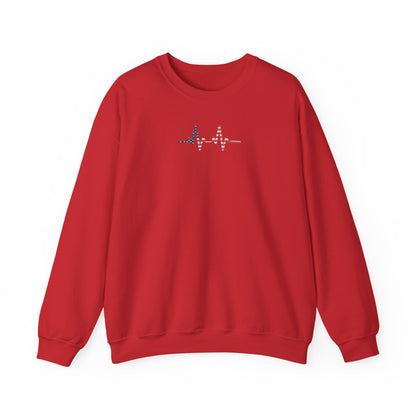 Heartbeat ECG Unisex Sweatshirt, Cozy Crewneck for Medical Professionals, Gift for Nurses, Heart Health Awareness, Casual Fall Wear - TINMICO