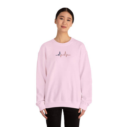 Heartbeat ECG Unisex Sweatshirt, Cozy Crewneck for Medical Professionals, Gift for Nurses, Heart Health Awareness, Casual Fall Wear - TINMICO