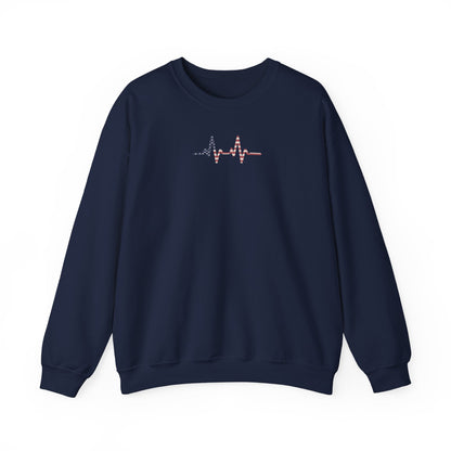 Heartbeat ECG Unisex Sweatshirt, Cozy Crewneck for Medical Professionals, Gift for Nurses, Heart Health Awareness, Casual Fall Wear - TINMICO