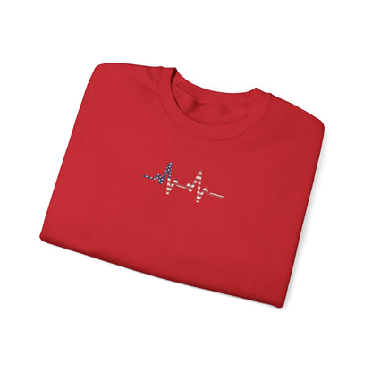 Heartbeat ECG Unisex Sweatshirt, Cozy Crewneck for Medical Professionals, Gift for Nurses, Heart Health Awareness, Casual Fall Wear - TINMICO