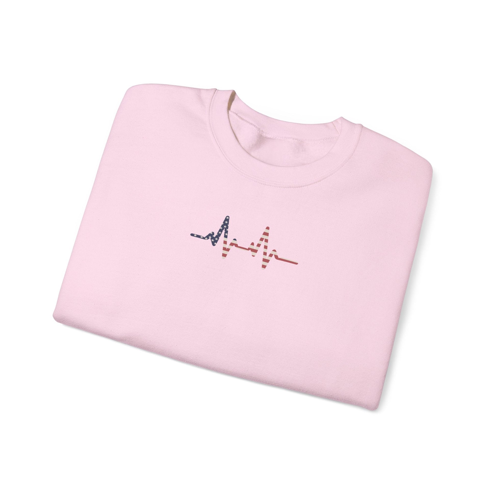 Heartbeat ECG Unisex Sweatshirt, Cozy Crewneck for Medical Professionals, Gift for Nurses, Heart Health Awareness, Casual Fall Wear - TINMICO