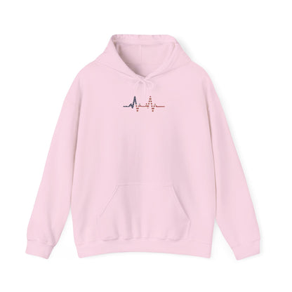Heartbeat Graphic Hoodie, Unisex Sweatshirt, Medical Practice Gift, Fitness Wear, Casual Style, Heartbeat Design Apparel - TINMICO