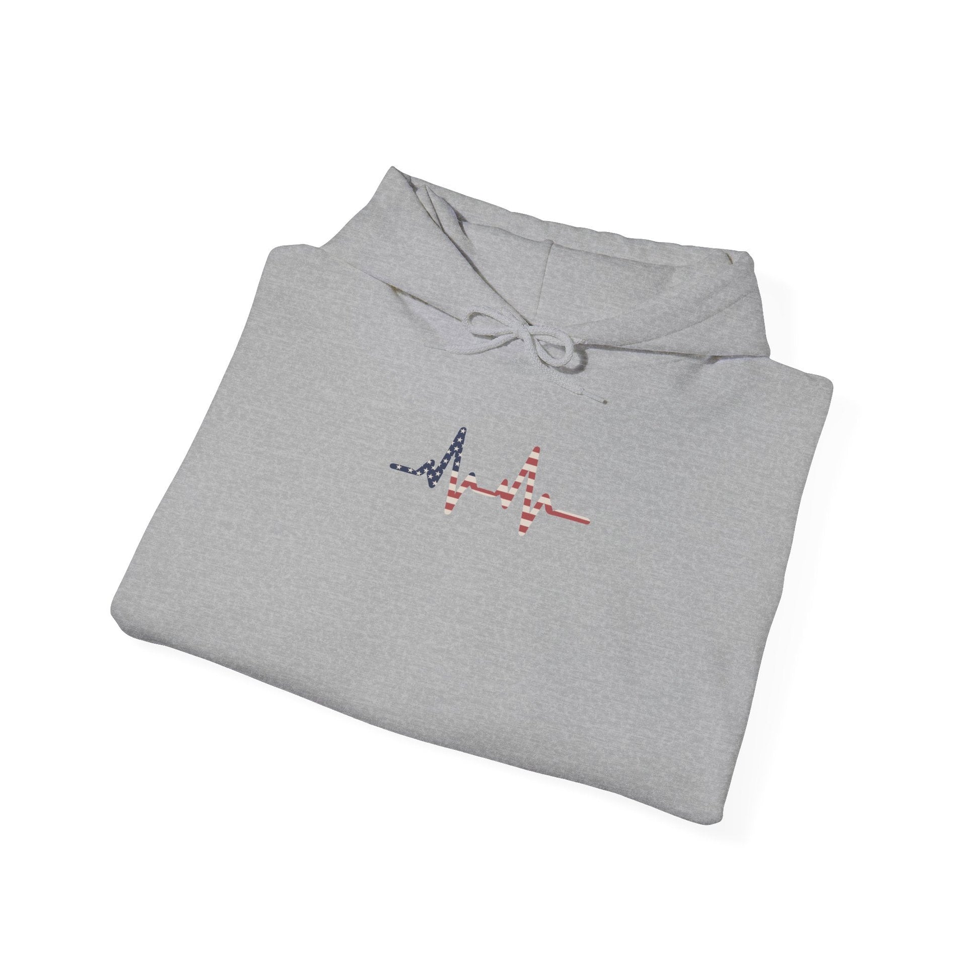 Heartbeat Graphic Hoodie, Unisex Sweatshirt, Medical Practice Gift, Fitness Wear, Casual Style, Heartbeat Design Apparel - TINMICO
